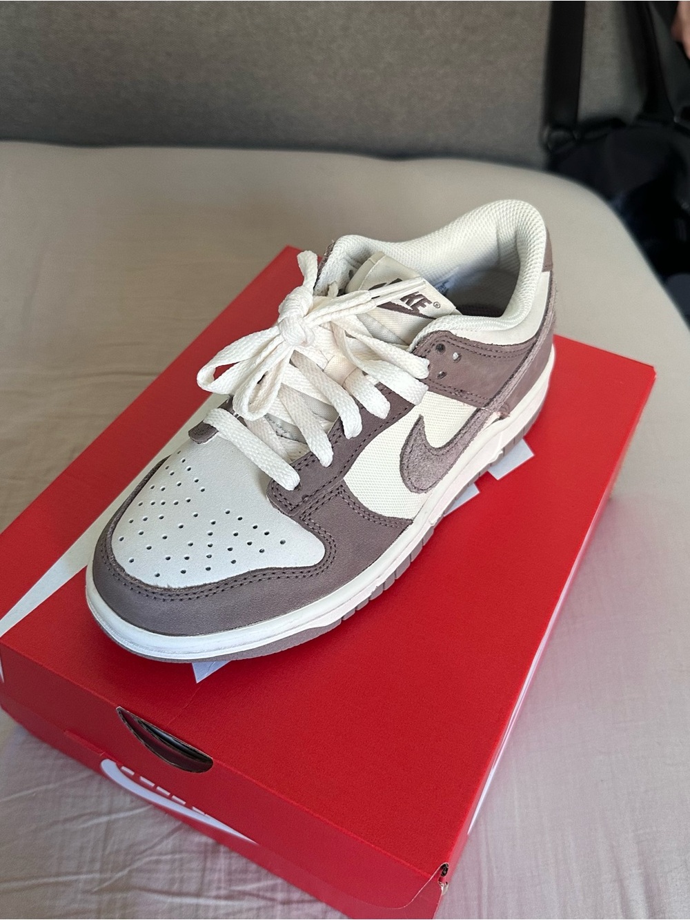Nike Dunk Low SE (gs) - Pale Ivory/ Taupe Haze - 4Y - Picture 4 of 5
